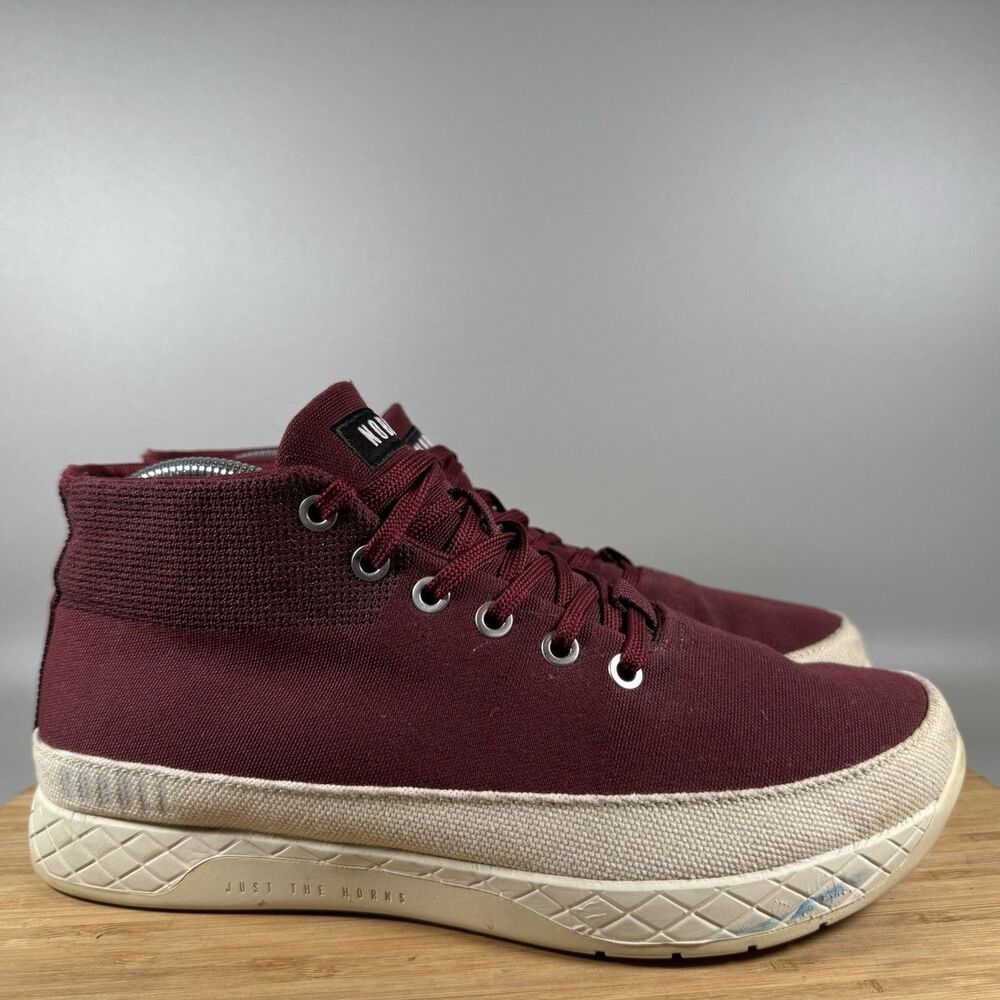 NOBULL Canvas Mid‎ Trainer Men’s Maroon Sneaker Shoes US 8